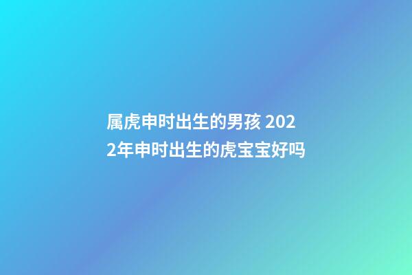 属虎申时出生的男孩 2022年申时出生的虎宝宝好吗-第1张-观点-玄机派